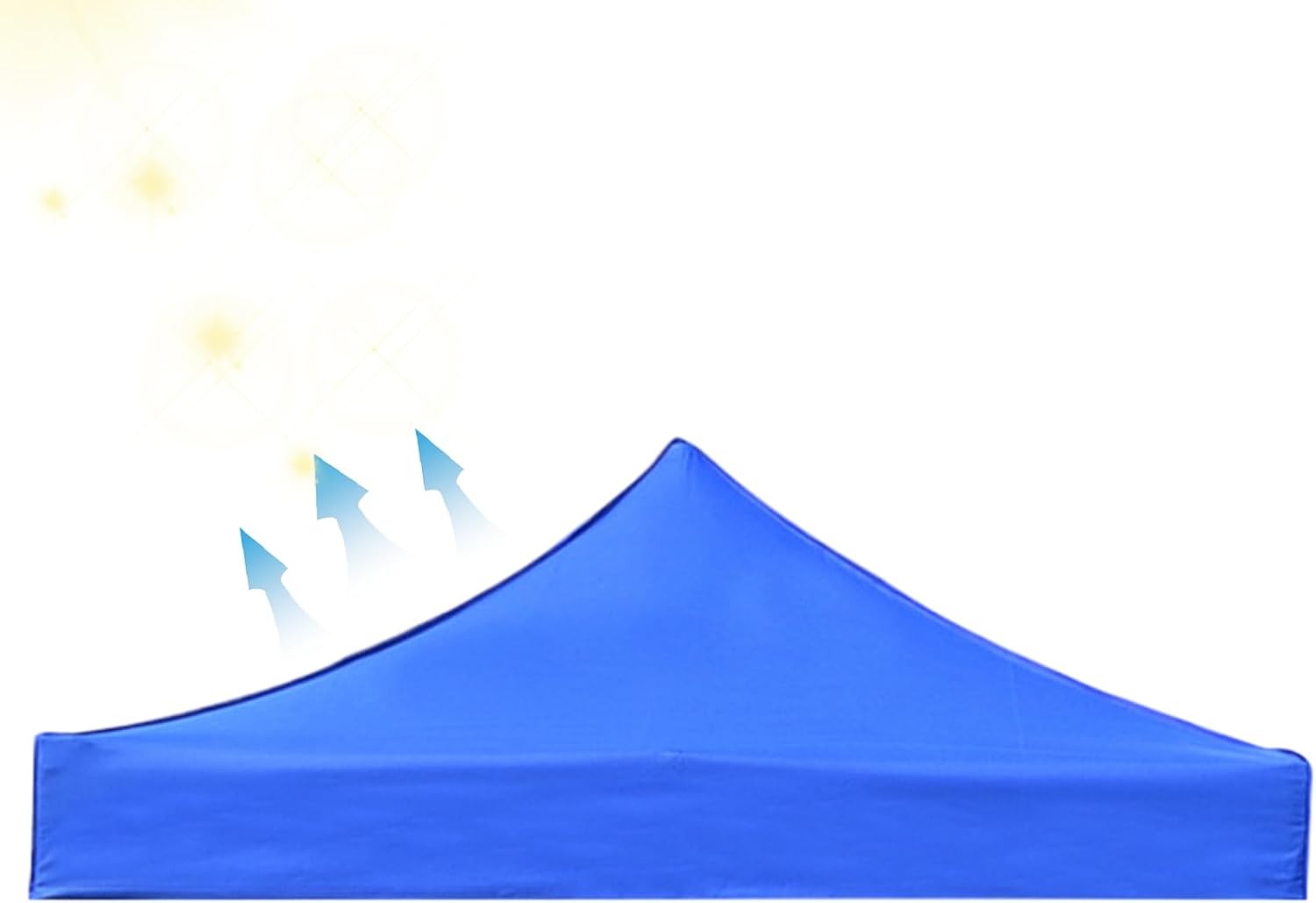 Gazebo Tent Top Cover Camping Beach Sunshade Shelter - Blue / 2x2M