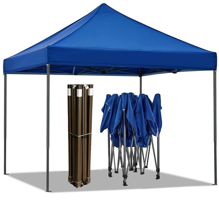 Portable Water-Resistant Gazebo 2x2 M - Blue / Without Sidewalls