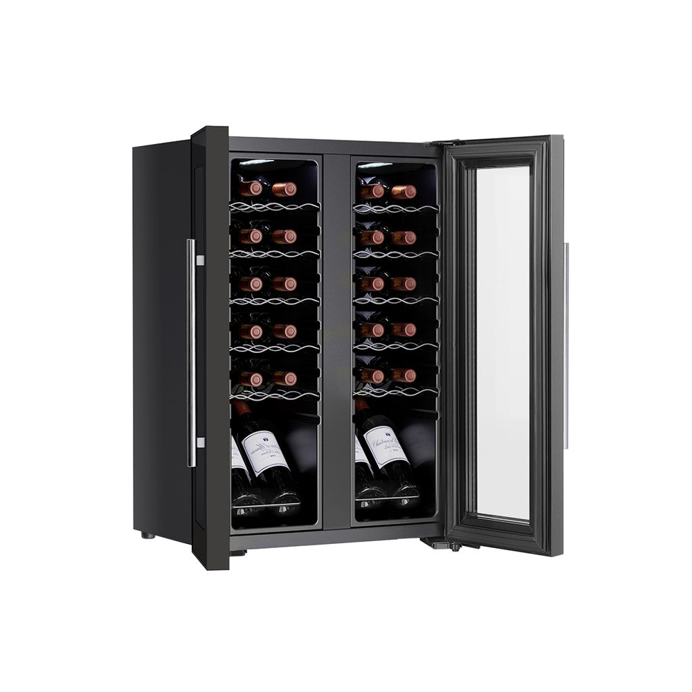 Devanti Wine Fridge Cooler Dual Zone 24 Bottles - VogueDecor.au