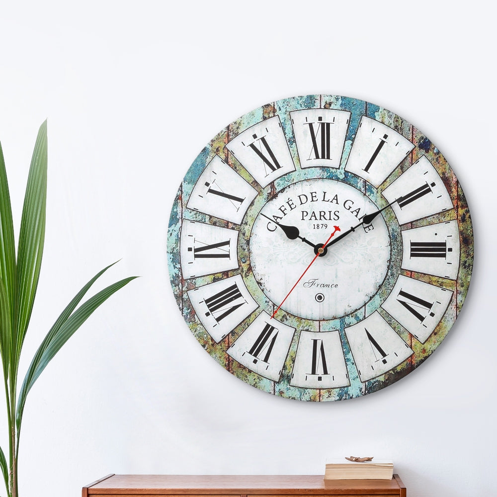Artiss 40CM Wall Clock Rustic Design - VogueDecor.au