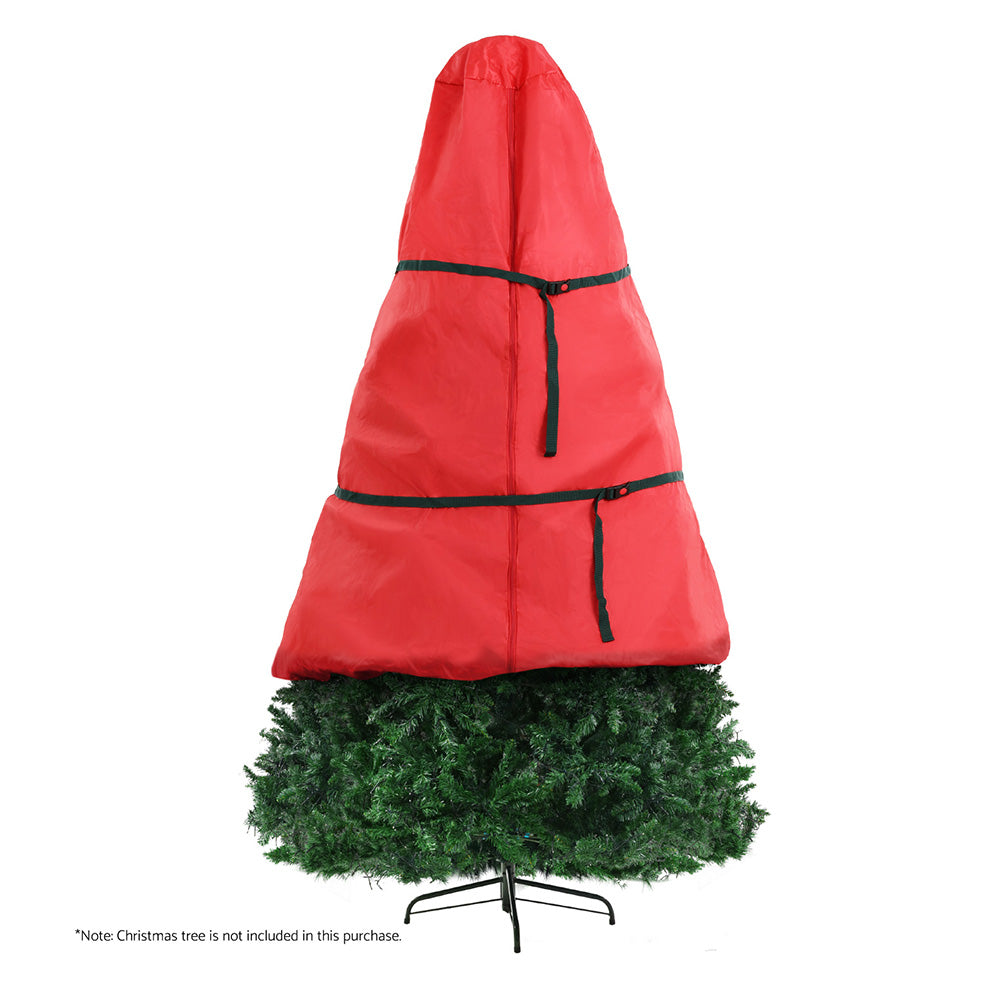 Jingle Jollys Christmas Tree Storage Bag Fits Up to 8ft Tree Xmas Bag Zipper Red - VogueDecor.au