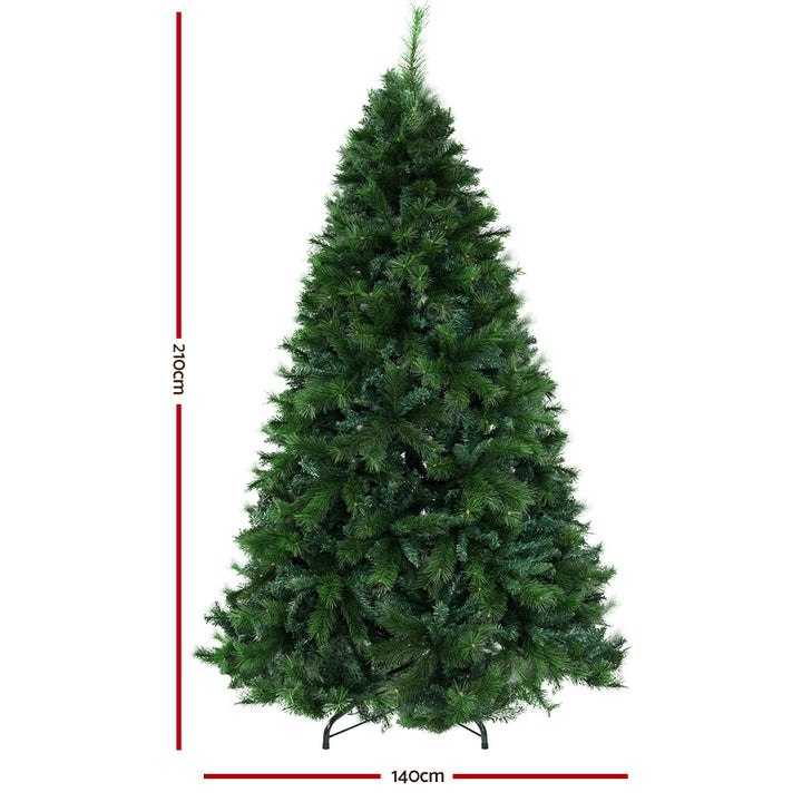 Jingle Jollys Christmas Tree 2.1M Xmas Tree Decorations Pine Needles 1584 Tips - VogueDecor.au