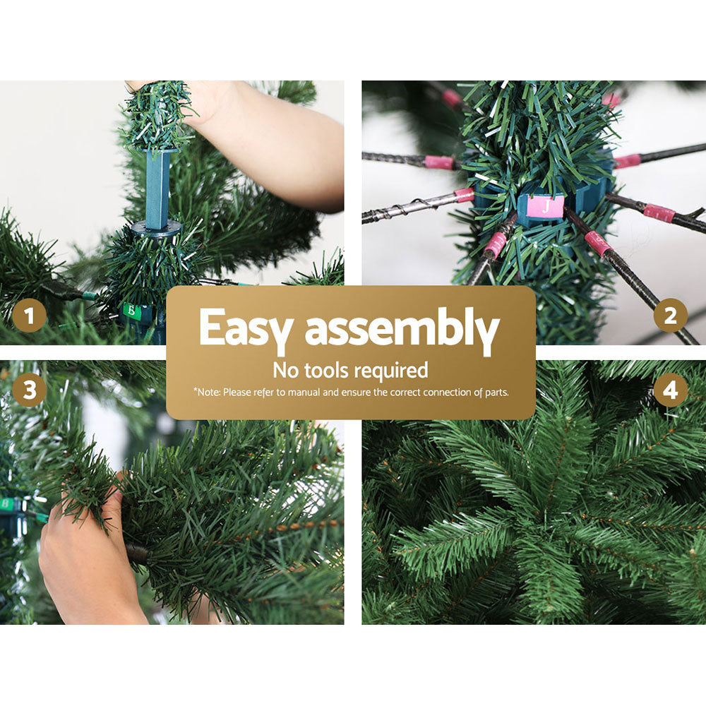 Jingle Jollys Christmas Tree 2.1M Xmas Tree Decorations Green 1250 Tips - VogueDecor.au