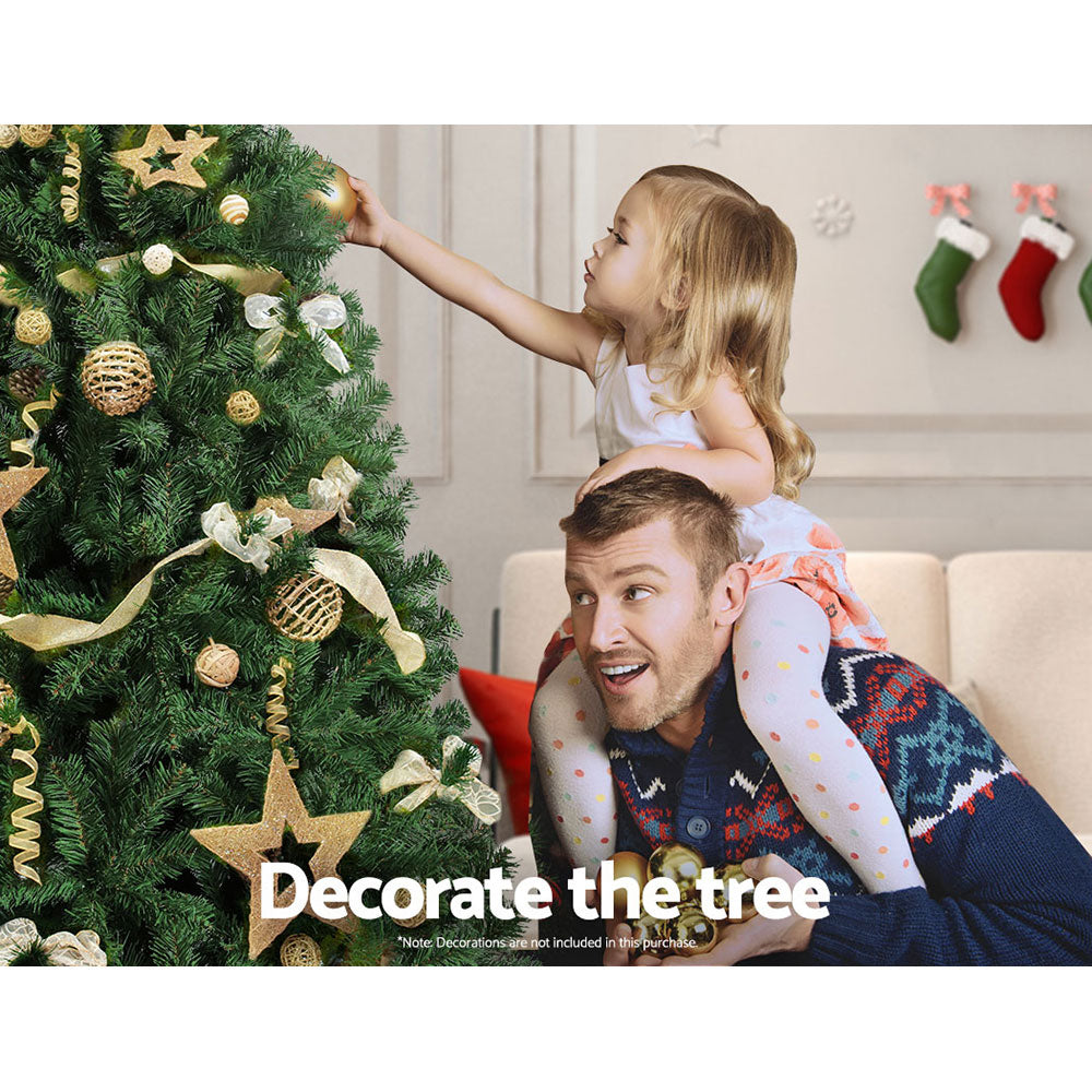 Jingle Jollys Christmas Tree 2.1M Xmas Tree Decorations Green 1250 Tips - VogueDecor.au
