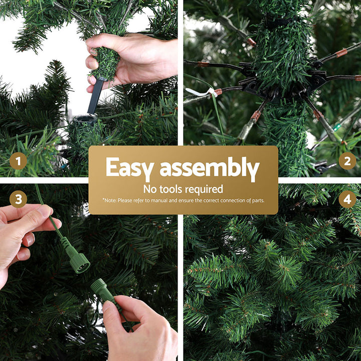 Jingle Jollys Christmas Tree 2.7M LED Xmas Tree Party Decorations 2590 Tips - VogueDecor.au