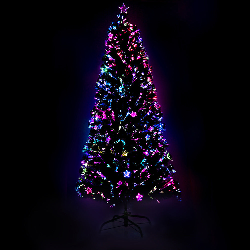 Jingle Jollys 1.8m Christmas Tree Optic Fibre LED Xmas tree Multi Colour - VogueDecor.au
