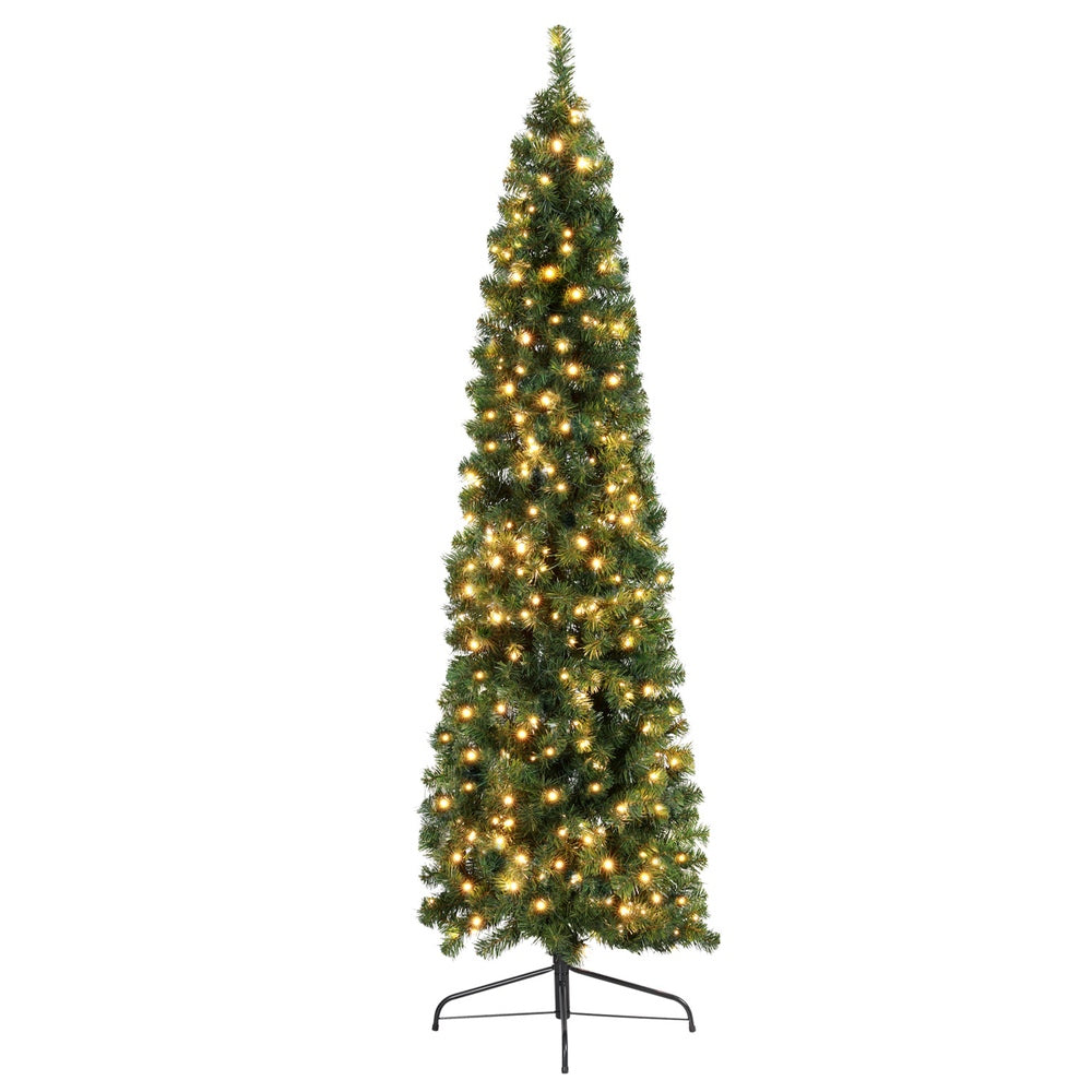 Jingle Jollys Christmas Tree 2.1M Corner Xmas Tree Party Decorations 430 Tips - VogueDecor.au