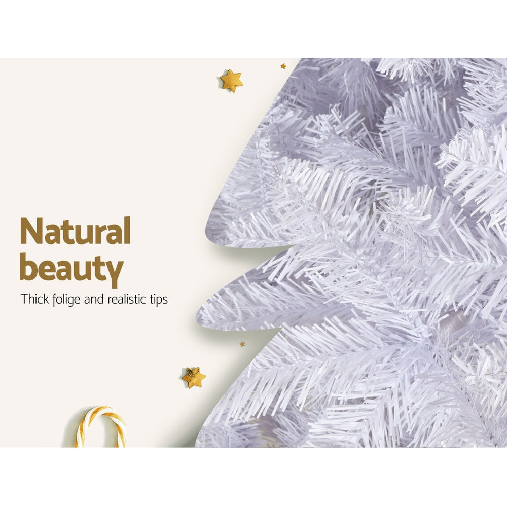 Jingle Jollys Christmas Tree 2.1m 1000 White Tips Xmas Tree Decorations - VogueDecor.au