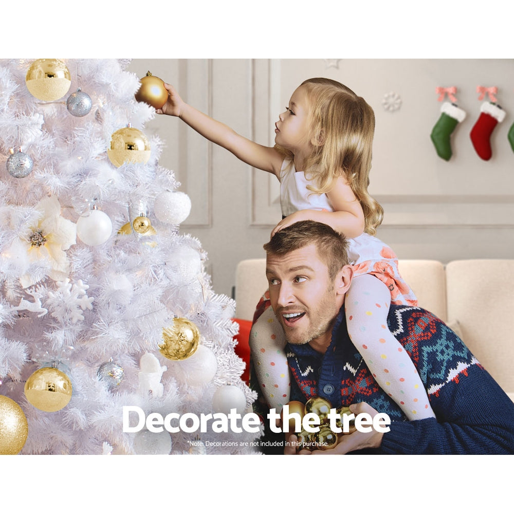 Jingle Jollys Christmas Tree 2.1m 1000 White Tips Xmas Tree Decorations - VogueDecor.au
