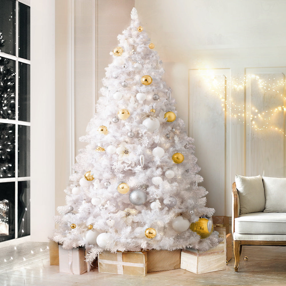 Jingle Jollys Christmas Tree 2.1m 1000 White Tips Xmas Tree Decorations - VogueDecor.au