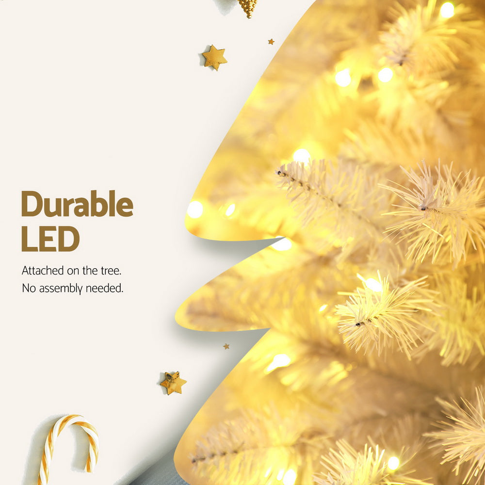 Jingle Jollys Christmas Tree 2.1m 500 LED Xmas Tree Decorations White 1260 Tips - VogueDecor.au