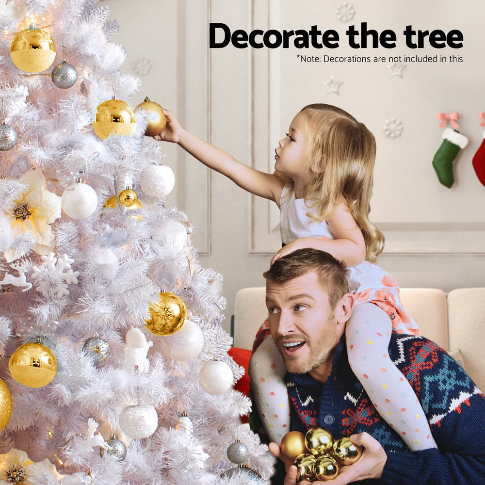 Jingle Jollys Christmas Tree 2.1m 500 LED Xmas Tree Decorations White 1260 Tips - VogueDecor.au