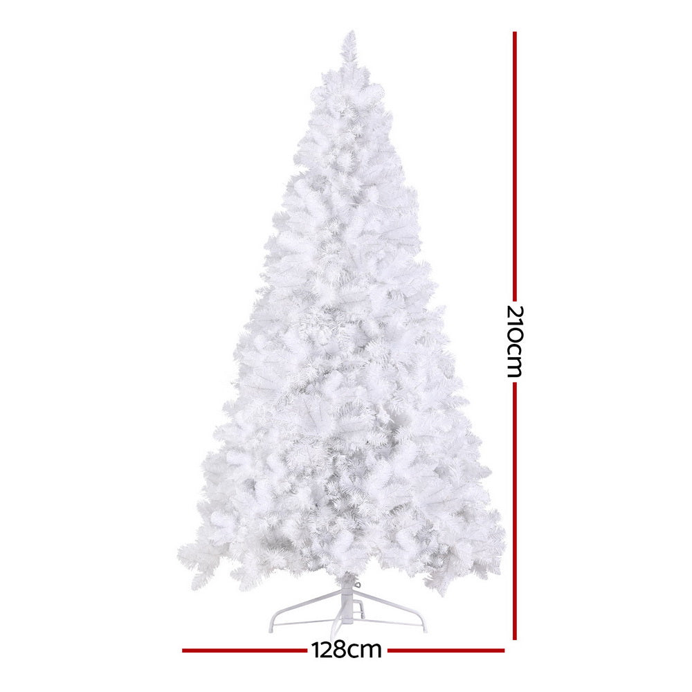 Jingle Jollys Christmas Tree 2.1m RGB Remote Xmas Party Decorations 1310 Tips - VogueDecor.au