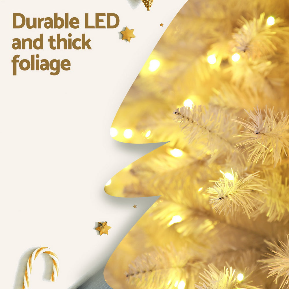 Jingle Jollys Christmas Tree 2.1m RGB Remote Xmas Party Decorations 1310 Tips - VogueDecor.au