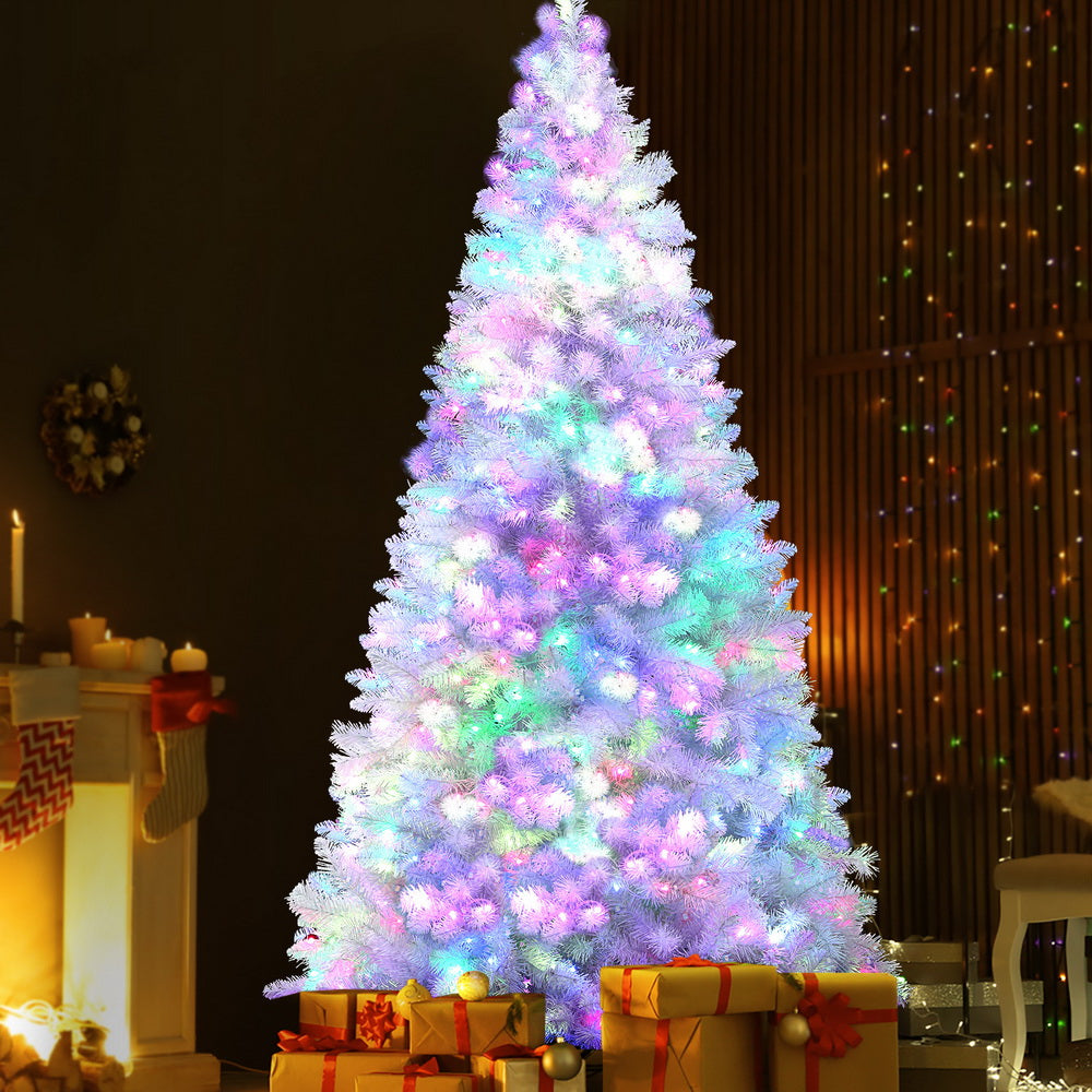 Jingle Jollys Christmas Tree 2.1m RGB Remote Xmas Party Decorations 1310 Tips - VogueDecor.au