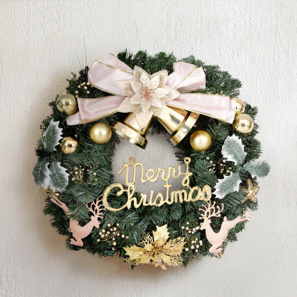 Jingle Jollys Christmas Wreath 60CM Garland Flowers Baubles Party Decorations - VogueDecor.au