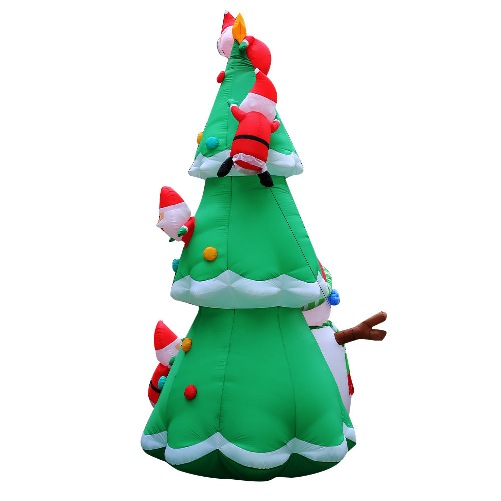 Jingle Jollys Christmas Inflatable Santa Tree 5M Illuminated Decorations - VogueDecor.au