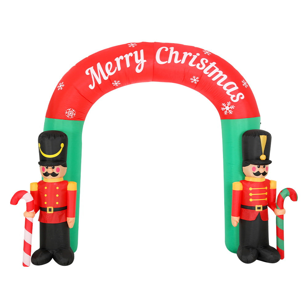 Jingle Jollys Christmas Inflatable Archwary Nutcracker 3M Illuminated Decorations - VogueDecor.au