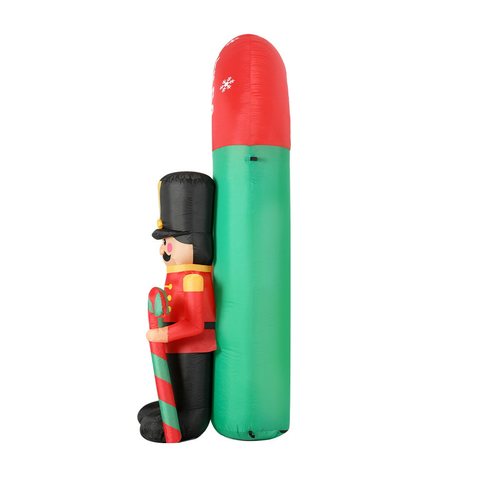 Jingle Jollys Christmas Inflatable Archwary Nutcracker 3M Illuminated Decorations - VogueDecor.au
