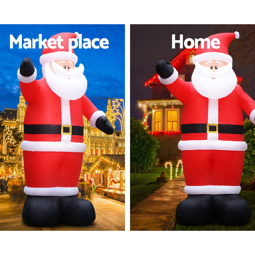 Jingle Jollys Christmas Inflatable Santa 5M Illuminated Decorations - VogueDecor.au