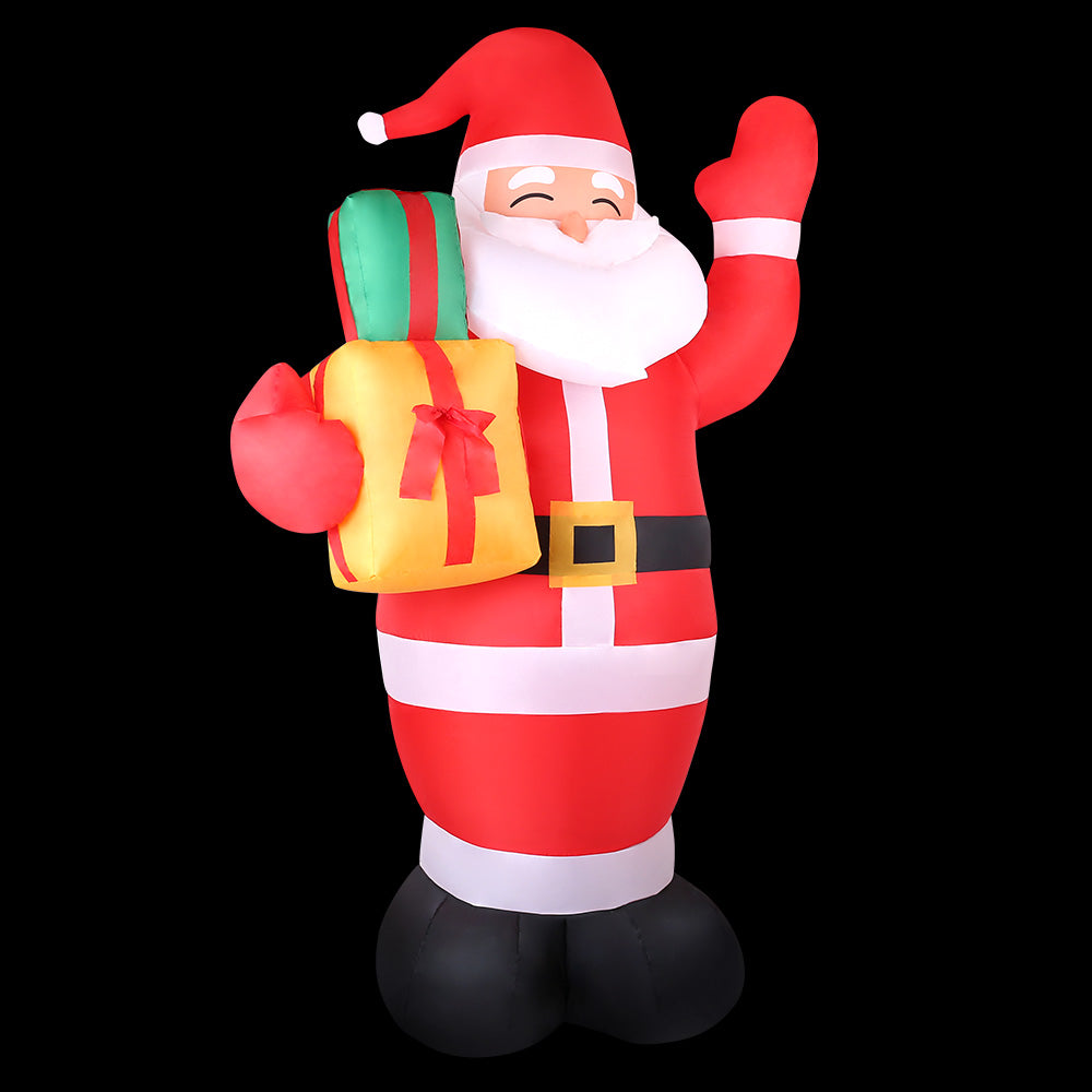Jingle Jollys Christmas Inflatable Santa 2.4M Illuminated Decorations - VogueDecor.au