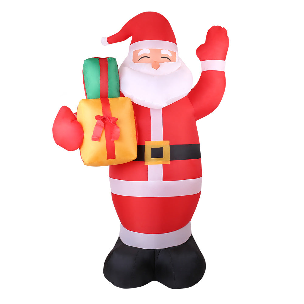 Jingle Jollys Christmas Inflatable Santa 2.4M Illuminated Decorations - VogueDecor.au