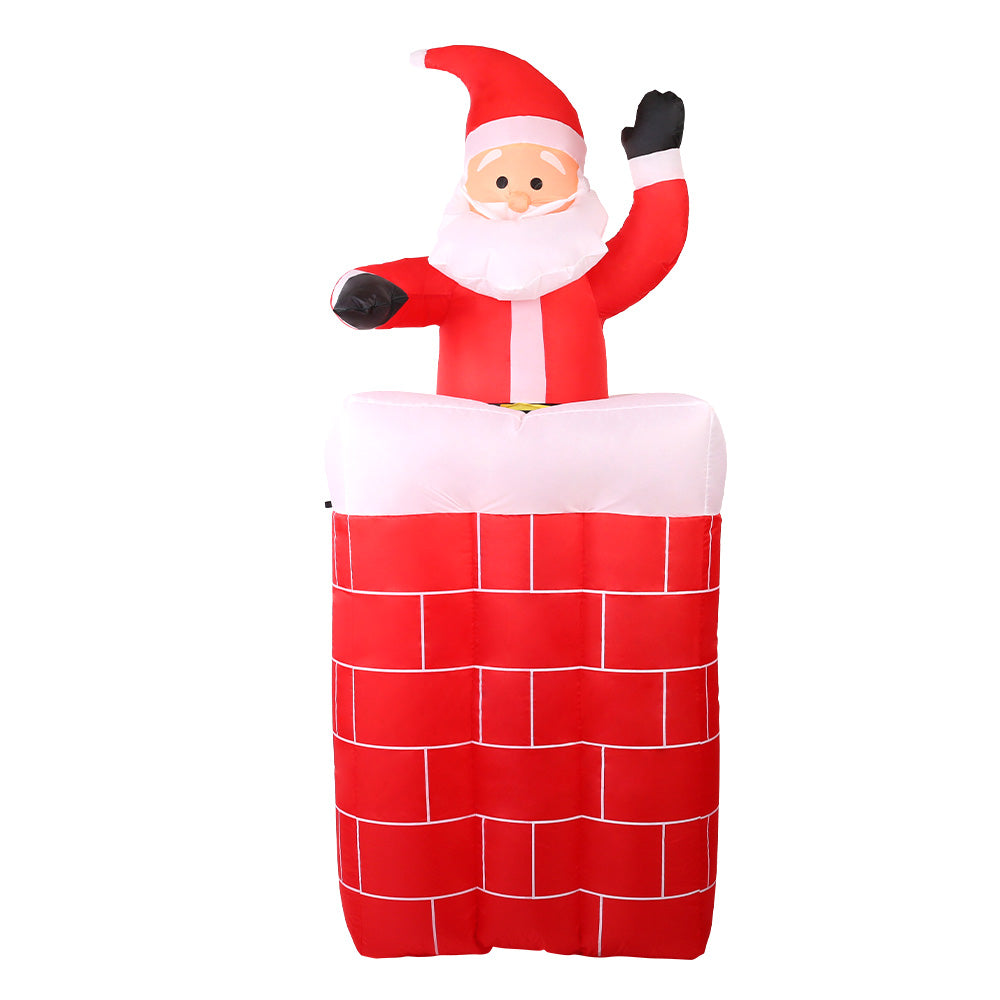 Jingle Jollys Christmas Inflatable Santa Pop Up 1.8M Illuminated Decorations - VogueDecor.au