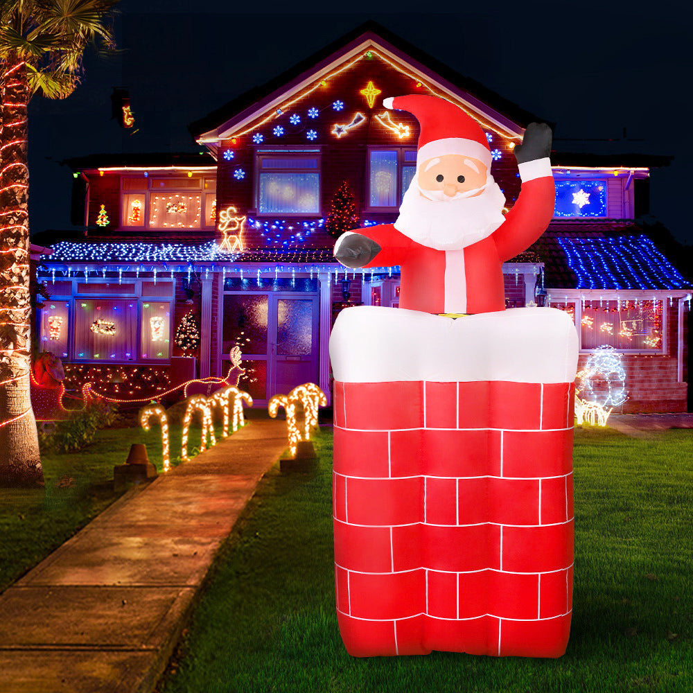 Jingle Jollys Christmas Inflatable Santa Pop Up 1.8M Illuminated Decorations - VogueDecor.au