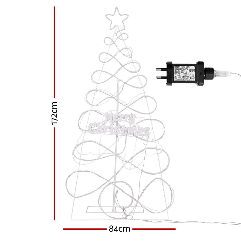 1.7M Christmas Tree 230 LED RGB Motif Lights Jingle Jollys - VogueDecor.au