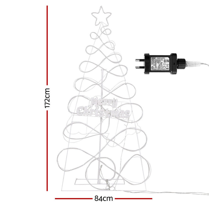 1.7M Christmas Tree 230 LED RGB Motif Lights Jingle Jollys - VogueDecor.au