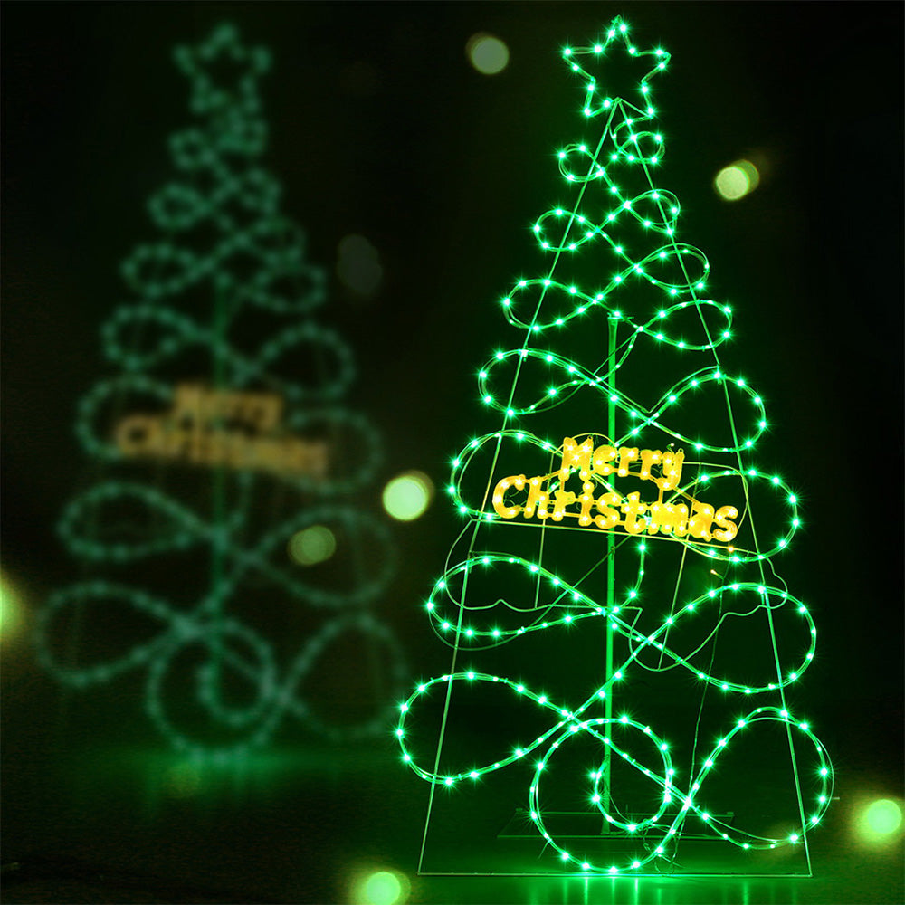 1.7M Christmas Tree 230 LED RGB Motif Lights Jingle Jollys - VogueDecor.au
