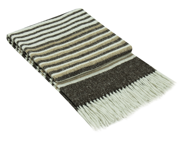 Richmond Throw - Reclaimed Wool Blend - Tan