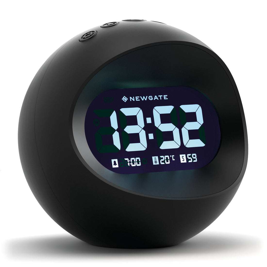 Newgate Centre Of The Earth Lcd Alarm Clock Black