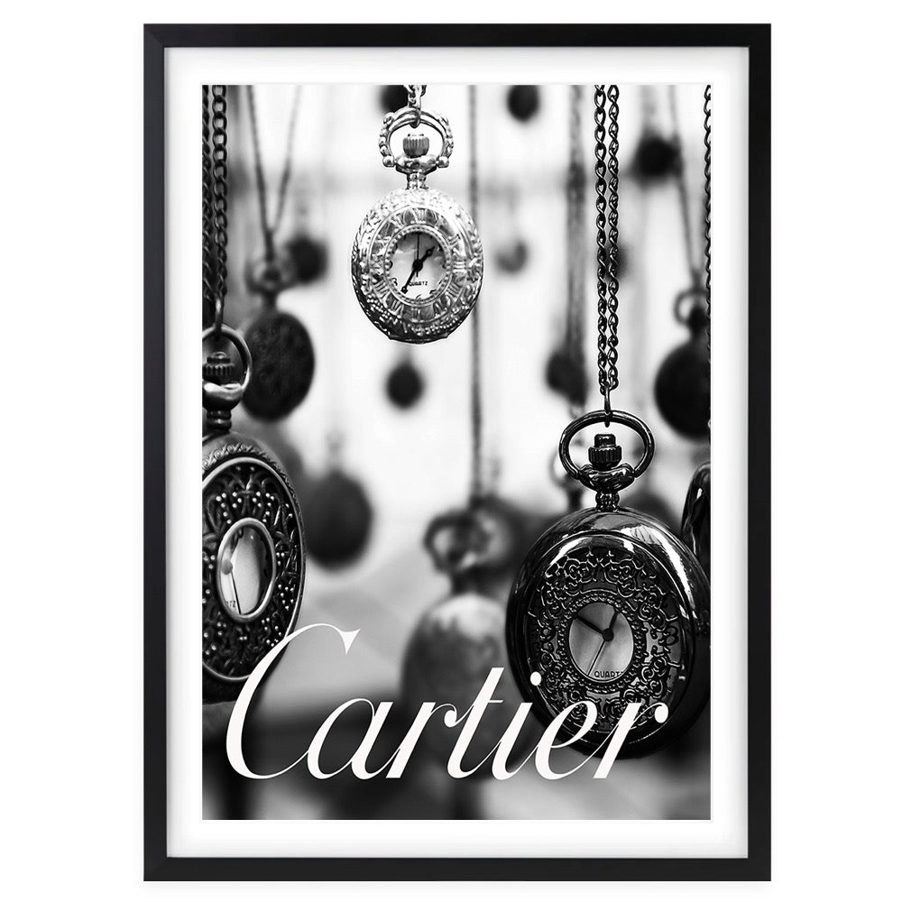 Wall Art's Cartier Clocks Framed A1 Art Print